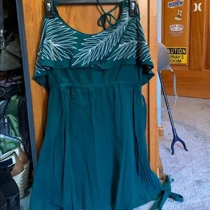 Teal halter dress